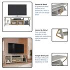 Rack Para Tv 2 Portas Destaque P1033 Arenas Dourado Mdp Meta