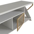 Rack Para Tv 2 Portas Destaque P1033 Arenas Dourado Mdp Meta