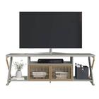 Rack Para Tv 2 Portas Destaque P1033 Arenas Dourado Mdp Meta