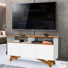 Rack Para Tv 3 Portas Borussia Branco Nature