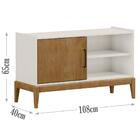 Rack Para Tv 42 Pol Em Mdf/madeira Maciça 2918 Milao Fnt