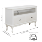 Rack Para Tv 45 Polegadas Com Nicho, 2 Gavetas E Pés Luiz Xv