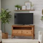 Rack Para Tv 45 Polegadas Com Nicho, 2 Gavetas E Pés Luiz Xv