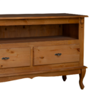 Rack Para Tv 45 Polegadas Com Nicho, 2 Gavetas E Pés Luiz Xv