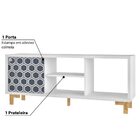 Rack Para Tv 50" Easy Com Pés Pinus Claro - Branco