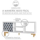 Rack Para Tv 50" Easy Com Pés Pinus Claro - Branco