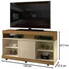 Rack Para Tv 50 Pol Rodizios 23161 Carvalho Europeu Creme Dj