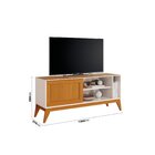 Rack Para Tv 50 Polegadas Com Porta Deslizante Aruba Off Whit