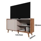 Rack Para Tv 50 Polegadas New Austin Grigio Fosco / Cinamomo