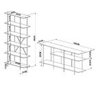 Rack Para Tv 55" E Estante Estilo Industrial Base Preta