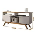 Rack Para Tv 55 Polegadas Off White Madeira Amsterdã Tebarrot