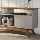 Rack Para Tv 55 Polegadas Off White Madeira Amsterdã Tebarrot