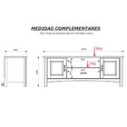 Rack Para Tv 60 Polegadas 2 Portas 100% Madeira Maciça Bella