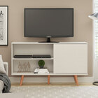 Rack Para Tv 60 Polegadas Pádua 1 Porta 2 Prateleiras Branco