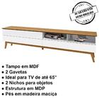 Rack Para TV 65 Polegadas 826 Branco Nature Tebar