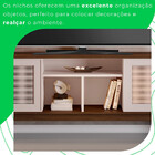 Rack Para Tv 65 Polegadas Tampo Chanfrado Frescor Pés Mdf Usi