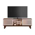 Rack Para Tv 65 Polegadas Tampo Chanfrado Frescor Pés Mdf Usi