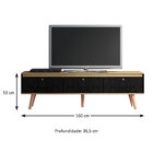 Rack Para Tv 70 Polegadas Memphis 3 Portas 1 Prateleira Carva