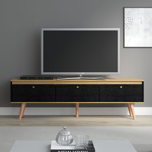 Rack Para Tv 70 Polegadas Memphis 3 Portas 1 Prateleira Carva