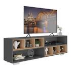 Rack Para Tv 75" Com Nichos E Pés Jazz Multimóveis Mp1023 Gra