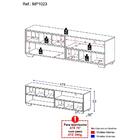 Rack Para Tv 75" Com Nichos E Pés Jazz Multimóveis Mp1023 Pre