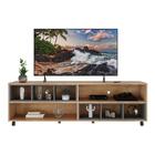 Rack Para Tv 75" Com Nichos E Rodízios Jazz Multimóveis Mp102