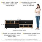 Rack Para Tv 75" Com Nichos E Rodízios Jazz Multimóveis Mp102