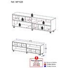 Rack Para Tv 75" Com Nichos E Rodízios Jazz Multimóveis Mp102