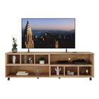 Rack Para Tv 75" Com Nichos E Rodízios Jazz Multimóveis Mp102