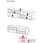 Rack Para Tv 75" Com Nichos Jazz Multimóveis Mp1019 Branco/gr