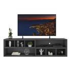 Rack Para Tv 75" Com Nichos Jazz Multimóveis Mp1019 Grafite