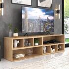 Rack Para Tv 75" Com Nichos Jazz Multimóveis Mp1019 Rustic