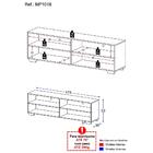 Rack Para Tv 75" Com Pés Jazz Multimóveis Mp1018 Grafite/preto