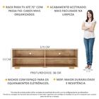 Rack Para Tv 75" Com Pés Jazz Multimóveis Mp1018 Rustic/natur