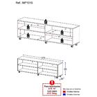 Rack Para Tv 75" Com Rodízios Jazz Multimóveis Mp1015 Rustic