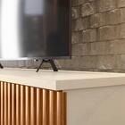 Rack Para Tv 75 Pol. 180cm Metta M20 Cinamomo Mel/off White -