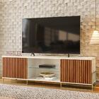 Rack Para Tv 75 Pol. 180cm Metta M20 Cinamomo Mel/off White -