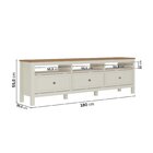 Rack Para Tv 75 Polegadas 180cm Em Mdf  Tampo Madeira Maciça