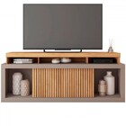 Rack Para Tv 75 Polegadas 2 Portas Com Ripado Puerto Buriti/f