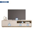 Rack Para Tv 75 Polegadas Com 2 Gavetas Viena Off White/mel