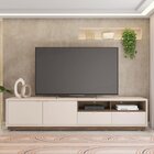 Rack Para Tv 75 Polegadas Com 2 Gavetas Viena Off White/nogue