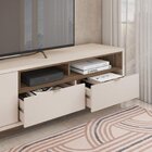 Rack Para Tv 75 Polegadas Com 2 Gavetas Viena Off White/nogue