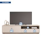 Rack Para Tv 75 Polegadas Com 2 Gavetas Viena Off White/nogue