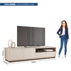 Rack Para Tv 75 Polegadas Com 2 Gavetas Viena Off White/nogue