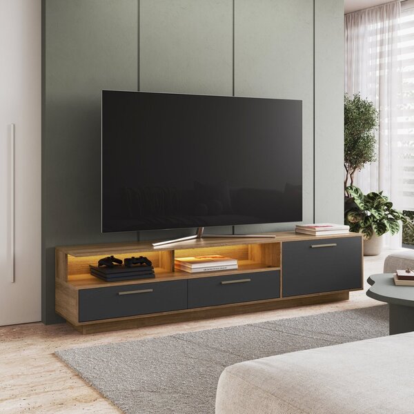 Rack Para Tv 75 Polegadas Com Iluminação Led Ravenna Sala De