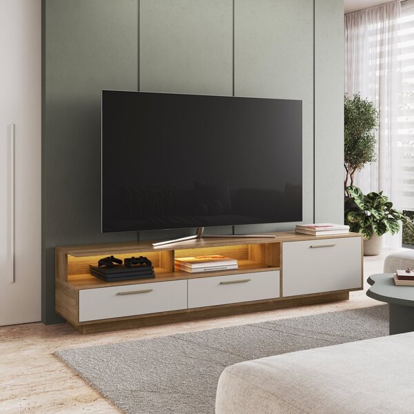 Rack Para Tv 75 Polegadas Com Iluminação Led Ravenna Sala De