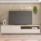 Rack Para Tv 75 Polegadas Isis 2 Portas 2 Gavetas Mel/off Whi