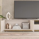 Rack Para Tv 75 Polegadas Isis 2 Portas 2 Gavetas Mel/off Whi