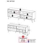 Rack Para Tv 75" Retrô Com Nichos Jazz Multimóveis Mp1022 Bra