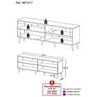 Rack Para Tv 75" Retrô Jazz Multimóveis Mp1017 Preto/natural